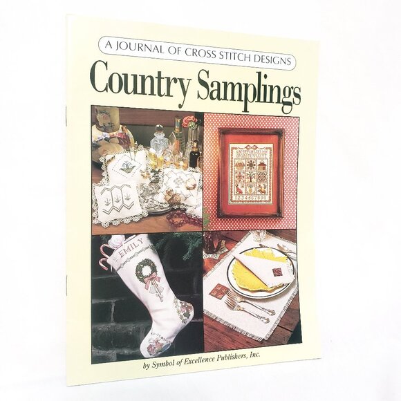 Country Samplings Journal of Cross Stitch Designs Christmas Stocking Sampler - Picture 1 of 9